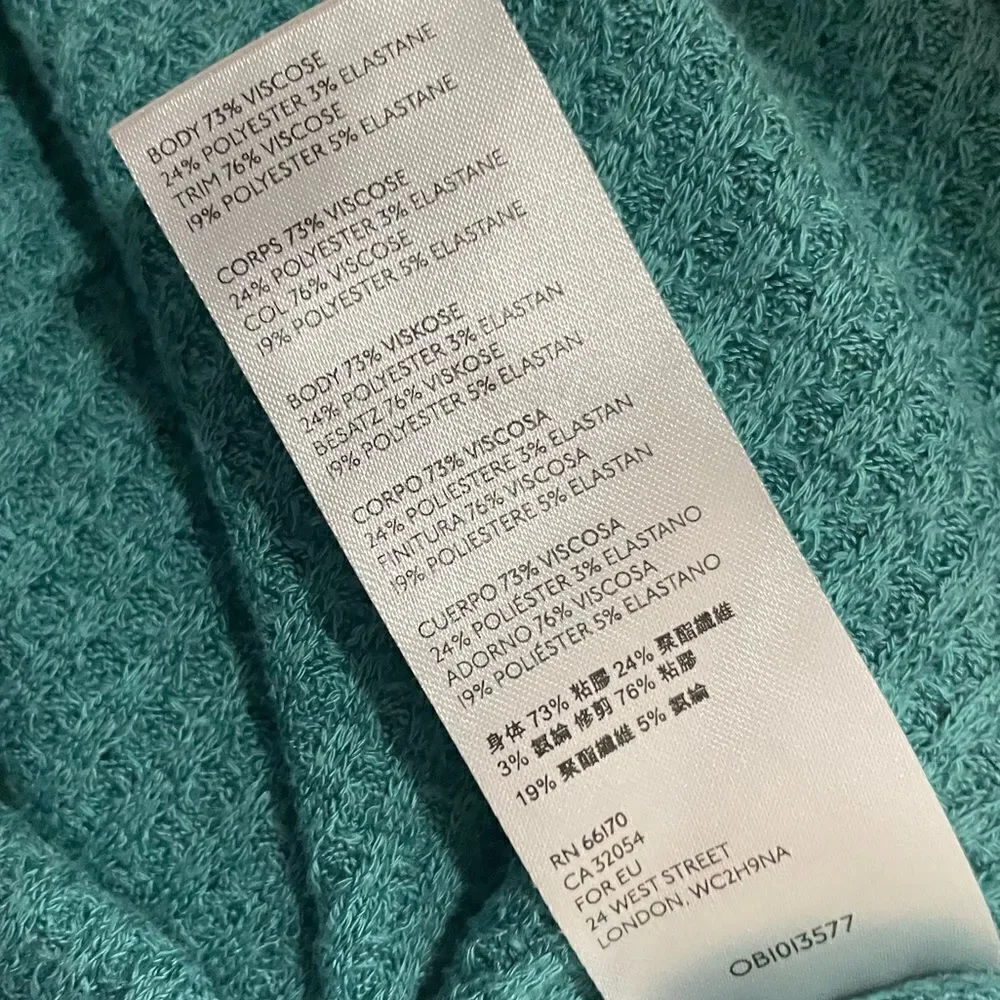Free People We The Free Aqua North Shore Oversized Thermal Size XS